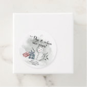 彼女ポップ・アートのが赤ちゃんシャワーをポップする時は冬 フェイバータグ (インサイチュ)