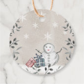 彼女ポップ・アートのが赤ちゃんシャワーをポップする時は冬 フェイバータグ (裏面)