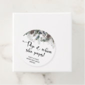 彼女ポップ・アートのが赤ちゃんシャワーをポップする時は冬 フェイバータグ (インサイチュ)