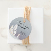 彼女ポップ・アートのが赤ちゃんシャワーをポップする時は冬 フェイバータグ (インサイチュ)