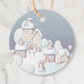 彼女ポップ・アートのが赤ちゃんシャワーをポップする時は冬 フェイバータグ (裏面)