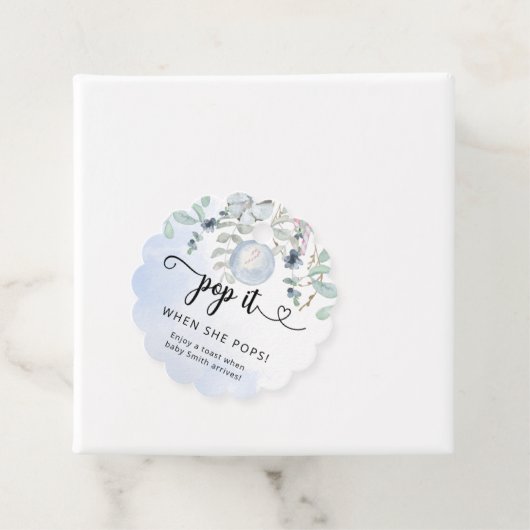 彼女ポップ・アートのが赤ちゃんシャワーをポップする時は冬 フェイバータグ (インサイチュ)