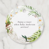 彼女ポップ・アートのが赤ちゃんシャワーパーティーをポップするとき フェイバータグ (裏面)