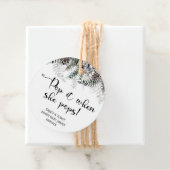 彼女ポップ・アートのが赤ちゃんシャワーメッセージカードをポップする冬 フェイバータグ (インサイチュ)