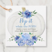 彼女ポップ・アートのが青いカボチャの秋のシャワーをポップするとき フェイバータグ (正面)