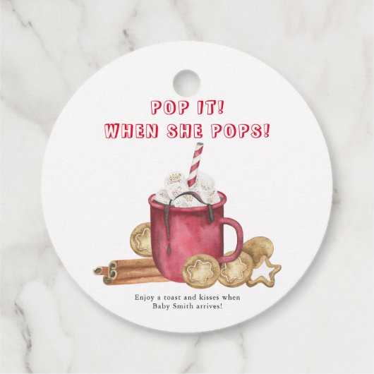 彼女ポップ・アートののポップだ!クリスマスクッキーとココア フェイバータグ (裏面)