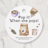 彼女ポップ・アートののポップだ！ベビーは赤ちゃんシャワーを浴びている フェイバータグ (裏面)