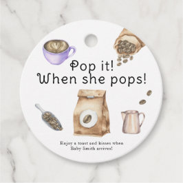 彼女ポップ・アートののポップだ！ベビーは赤ちゃんシャワーを浴びている フェイバータグ