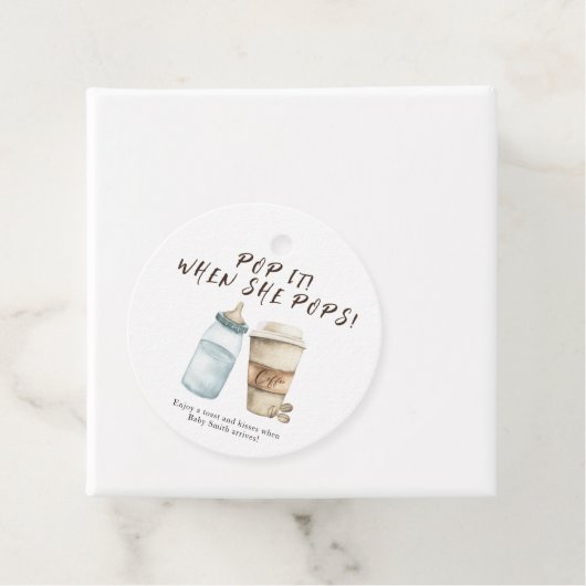 彼女ポップ・アートののポップだ！ベビーは赤ちゃんシャワーを浴びている フェイバータグ (インサイチュ)