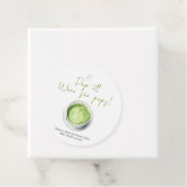 彼女ポップ・アートののポップだ!抹茶ラテベビーシャワー フェイバータグ (インサイチュ)