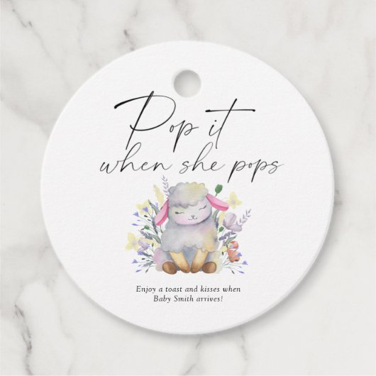 彼女ポップ・アートののポップの時 – 小羊 – フェイバータグ (正面)