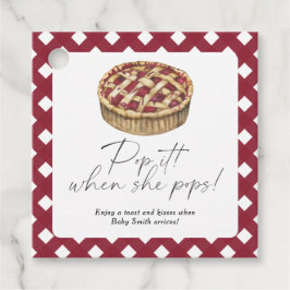 彼女ポップ・アートののポップ時に – パイ赤ちゃんシャワー フェイバータグ