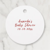 彼女ポップ・アートののポップ！バーガー、ビール、赤ちゃんシャワー フェイバータグ (裏面)