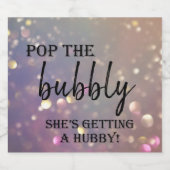 彼女ポップ・アートのはハビーを手に入れようとしている！ スパークリングワインラベル (シングルラベル)