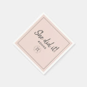 彼女モダンがやった!ハッシュタグ終了卒業紙 スタンダードカクテルナプキン (角)