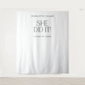 彼女モダンが卒業写真の背景を撮った後 タペストリー (正面)