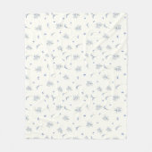 彼女モダンのためのガーリードームブルーベルフローラ フリースブランケット (正面)