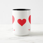 彼女モダンのハートのためのスクリプシンプルトのギフト マグカップ (中央)