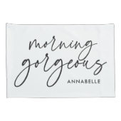 彼女モダンのモダン白黒贈与枕ケース 枕カバー (裏面-右)