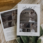 彼女モダンは写真コラージュ卒業した 案内状