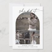 彼女モダンは写真コラージュ卒業した 案内状 (正面)