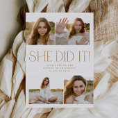 彼女モダンは卒業写真を撮ったFete金ゴールド 案内状