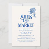 彼女モダンは市場から外れている農家ブライダルシャワー 招待状 (正面)