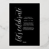 彼女モダンはArch Photo Graduateパーティー 箔招待状 (裏面)