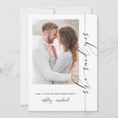 彼女モダンはYes婚約パーティ招待状 招待状 (正面)