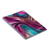 彼女モダンマゼンタ,ターコイズ及び金ゴールドへの贈与 ノートブック (右側)