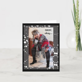 彼女ユーモアのあるがギフト用挨拶状であることを証明する女性 カード