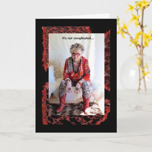 彼女ユーモアのあるの人生は幻想だと言う女性 カード (黄色い花)