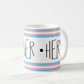 彼女代名詞 トランスジェンダー コーヒーマグ コーヒーマグカップ (正面右)