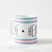 彼女代名詞 トランスジェンダー コーヒーマグ コーヒーマグカップ (正面左)