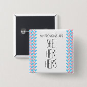 彼女代名詞(She/Her/Hers) 缶バッジ (正面&裏面)
