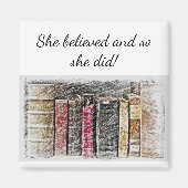 「彼女信じの感動的引用文 マグネット (正面)