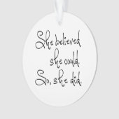 彼女信じはそうすることができた オーナメント (正面)