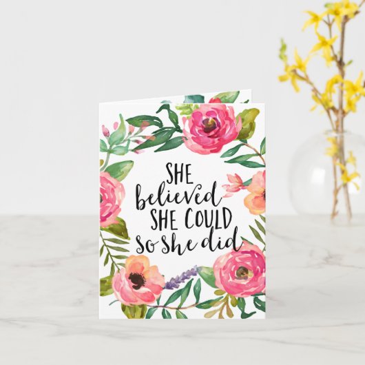 彼女信じはそうすることができた カード (黄色い花)