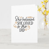 彼女信じはそうすることができた カード (黄色い花)