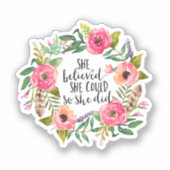 彼女信じはそうすることができた シール (正面)