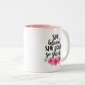 彼女信じはそうすることができた ツートーンマグカップ (正面右)