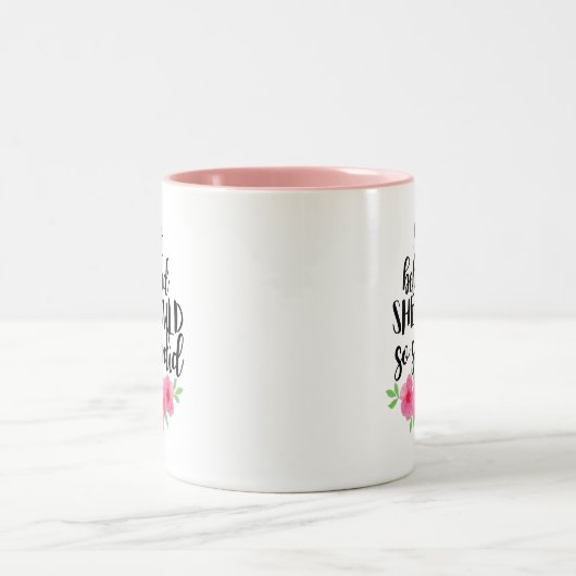 彼女信じはそうすることができた ツートーンマグカップ (中央)