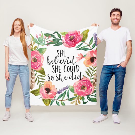 彼女信じはそうすることができた フリースブランケット (インサイチュ)