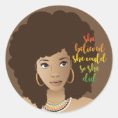 彼女信じはそうすることができた |ブラウン ラウンドシール (正面)