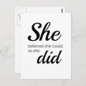 彼女信じはそうすることができた ポストカード (正面/裏面)