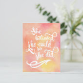 彼女信じはそうすることができた ポストカード (スタンド正面)