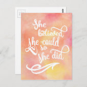 彼女信じはそうすることができた ポストカード (正面/裏面)