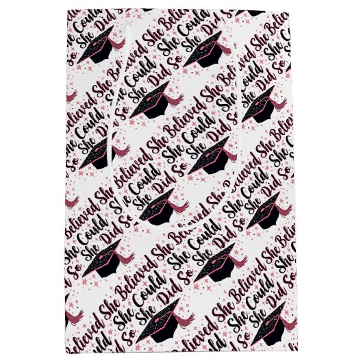 彼女信じはそうすることができた ミディアムペーパーバッグ (正面)