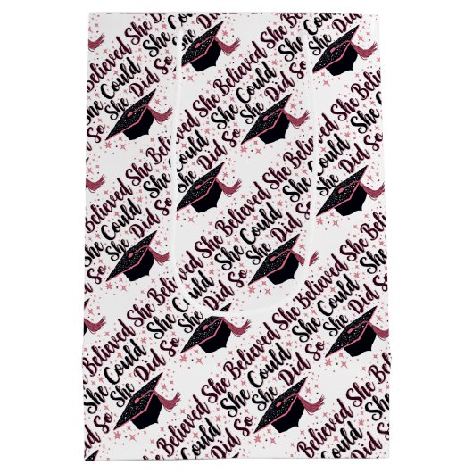 彼女信じはそうすることができた ミディアムペーパーバッグ (裏面)