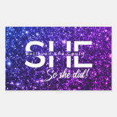 彼女信じはそうすることができた 長方形シール (正面)